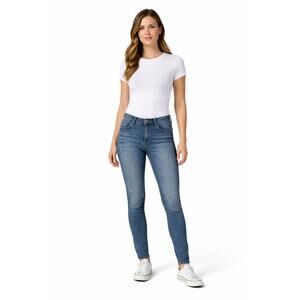 Chicos So Slimming Girlfriend Slim Leg Crop Jeans Light Wash Womens Size 00 US 2